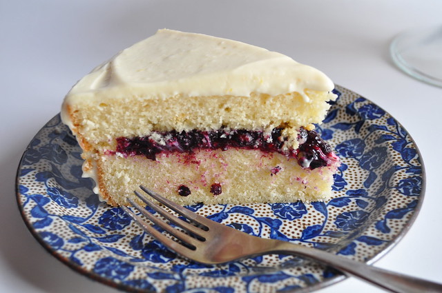 Lemon Cheesecake with Blueberry Compote  Just so Tasty