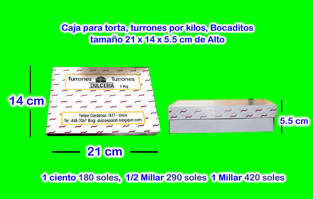 cajas personalizadas con logo TORTA POR KILO, pasteles, bocaditos,  
delivery Lima y provincias de todo el Peru