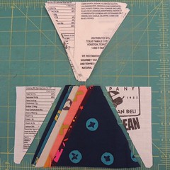 Fabrics Cut for Many Triangles Row