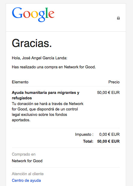 Google iguala tu donación de ayuda a refugiados