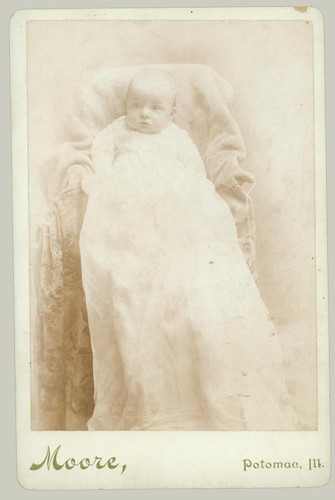 Cabinet Card Baby in Christening Gown