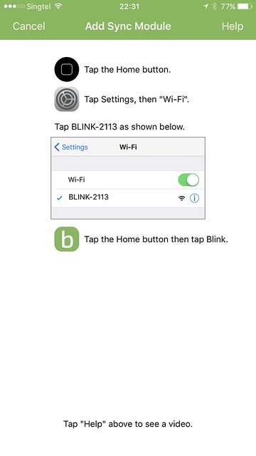 Blink iOS App - Blink Sync Module - Setup #5
