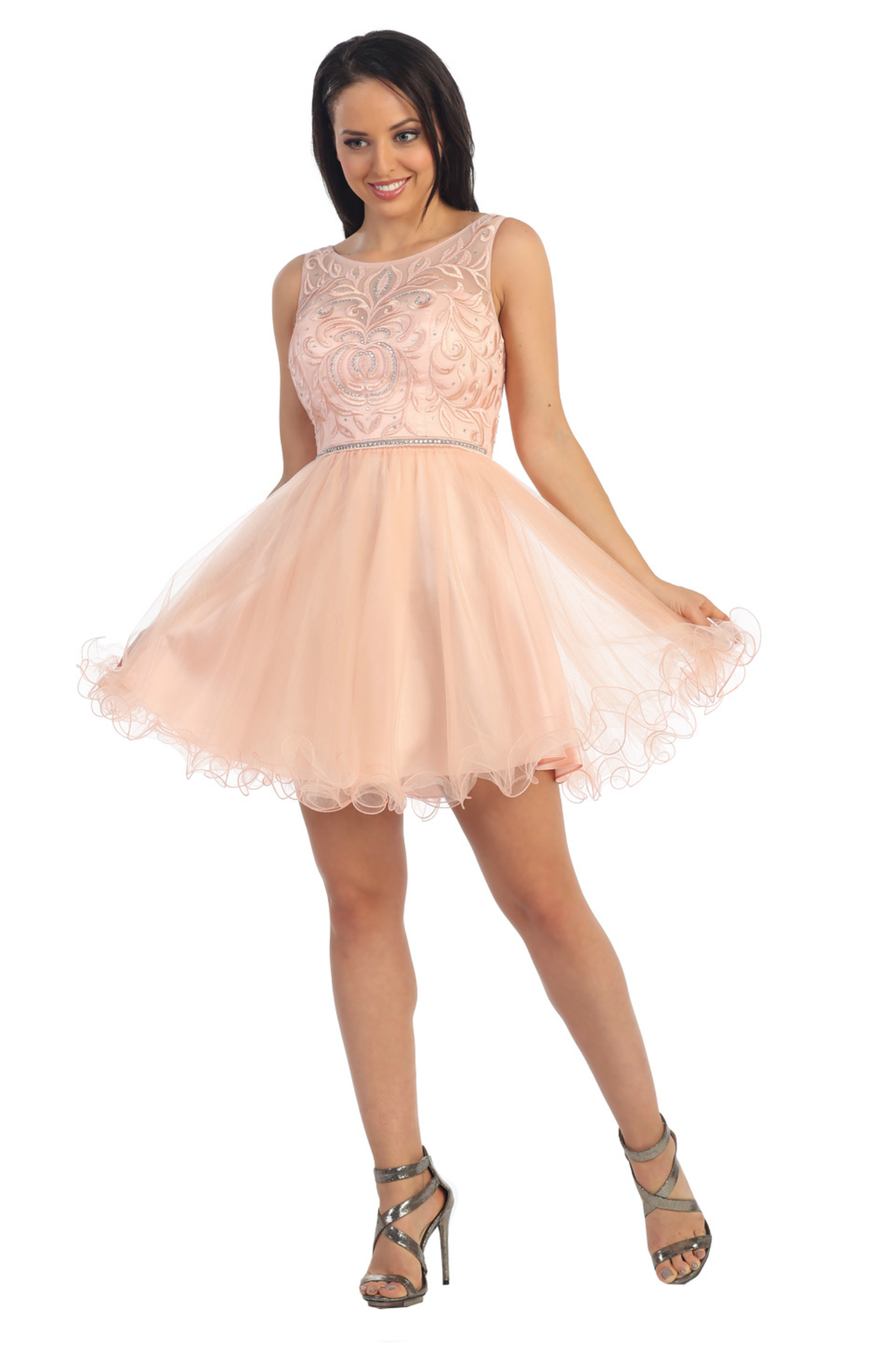  Short  Sleeveless  Homecoming 2019 Prom  Cocktail  Tulle Dress  