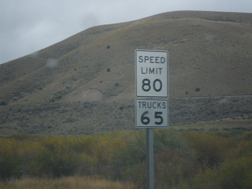 sign montana speedlimit i15 beaverheadcounty