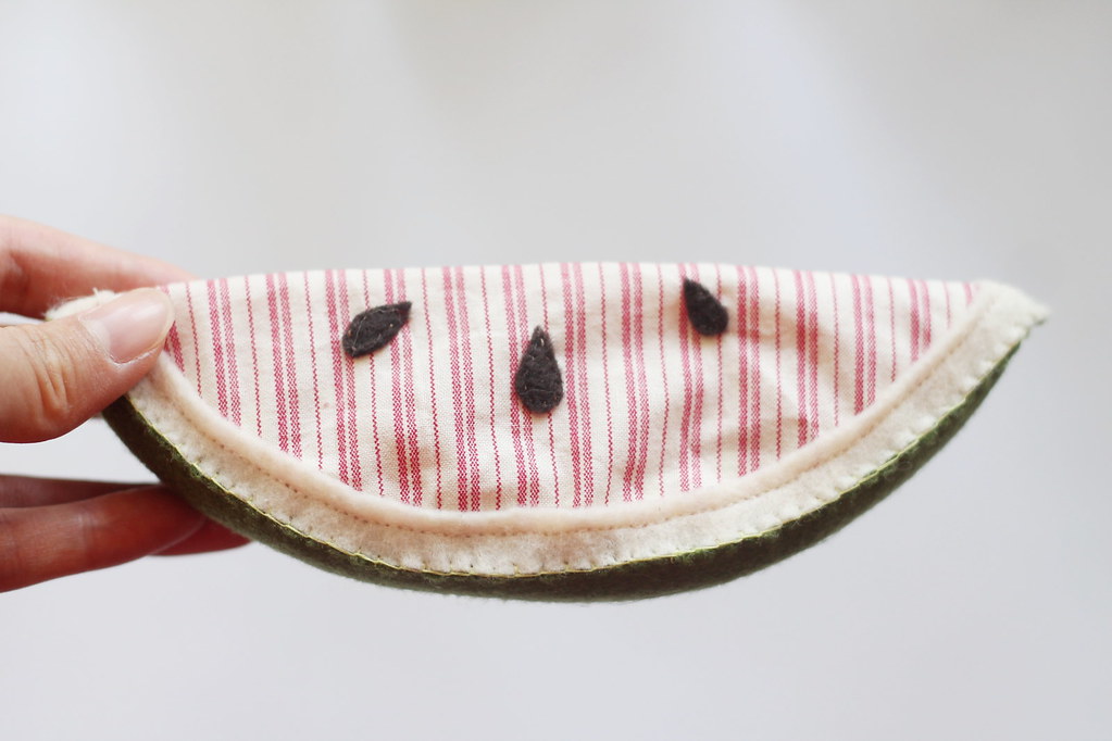 play food - felt and fabric watermelon