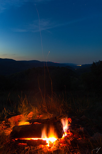 sunset mountains campfire westvirginia nightsky thistlehollow