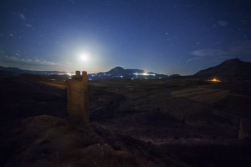 luna ruinas verano nocturna almeria castillo abandonado 2015 velezrubio xiquena
