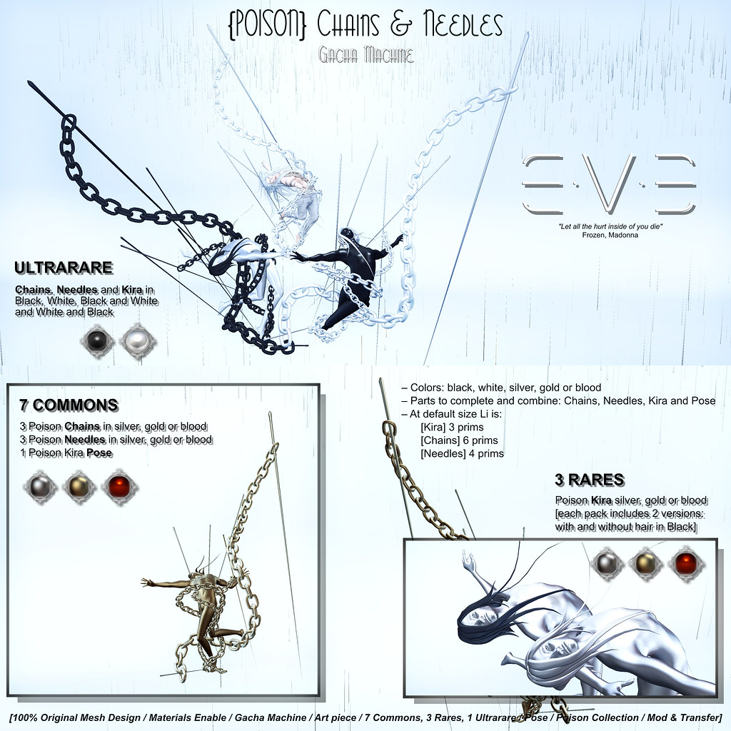 E.V.E Poison Chains and Needles {Colors} - SecondLifeHub.com