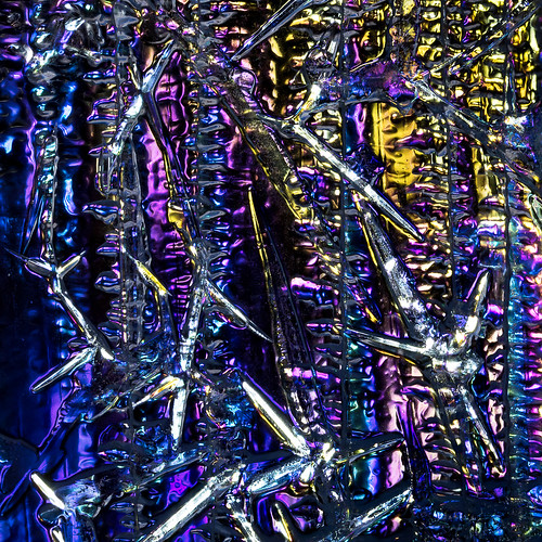ice crystal birefringence colour nature science physics winter macro fractal