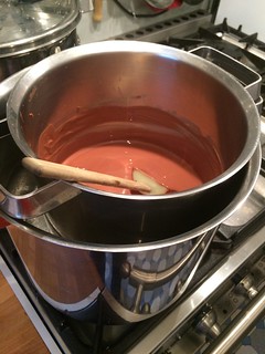 Making chocolate mousse, Thanksgiving