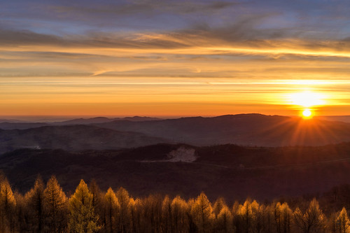 autumn trees sunset mountains beautiful forest sunrise outdoors gold top hills hour romania priseaca