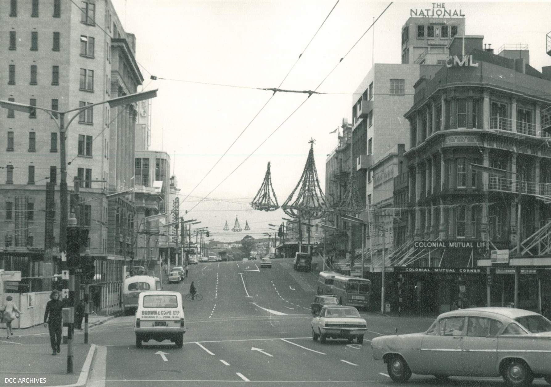 The Exchange, c1973 with Christmas decorations