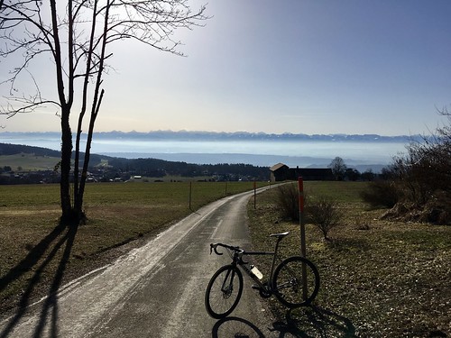 spring road bike ride morning 11032017 view alps