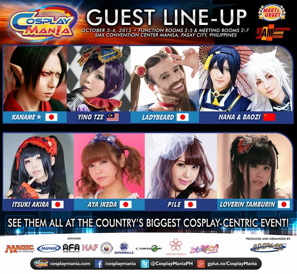 Top Five Reasons to Attend Cosplay Mania 15 Guests