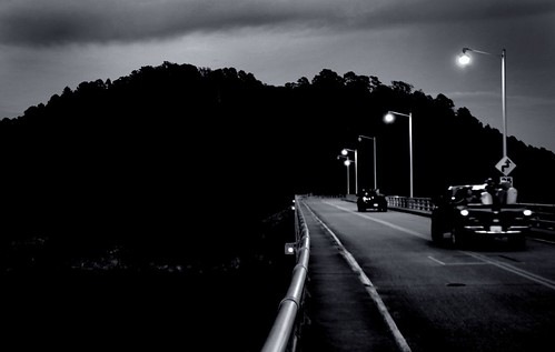 world road above park travel bridge summer sky people bw lake get oklahoma nature monochrome car night clouds last speed turn forest canon dark that outside outdoors lights evening back high twilight day skies nightlights view cross pavement weekend south side hill perspective dramatic saturday fast it days we september will shade engines transportation when planet end 5d late trucks passing curve shape ok across roar laborday upon starting brokenarrow 2015 crisscrossed markiii beaverbend fastre
