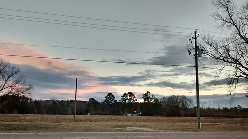 fairmont nc northcarolina robesoncounty dusk sunset evening clouds tree trees greenery field pasture powerlines electriclines utilitylines wires utilitypole powerpole pole electricpole sky motorola motog cellphonepicture