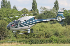G-EIZO - 2000 build Eurocopter EC120B Colibri, departing Barton after a brief fuel stop