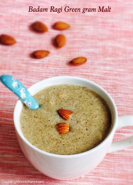 Badam Ragi Green gram malt - health mix powder for baby & toddlers5