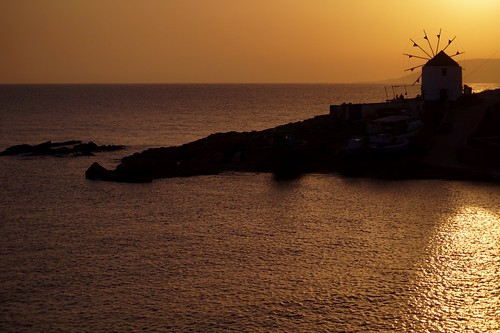 sunset sea mer windmill de moulin soleil pano small coucher greece grèce cyclades petites koufonissia kyklades hellada koufonissi flickraward flickraward5