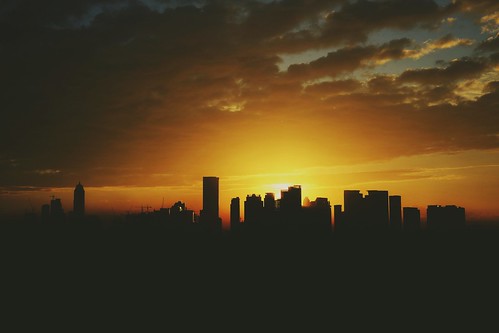 city urban sun skyline sunrise