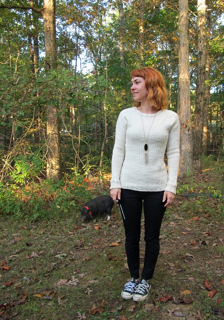 White Graphite Sweater - front