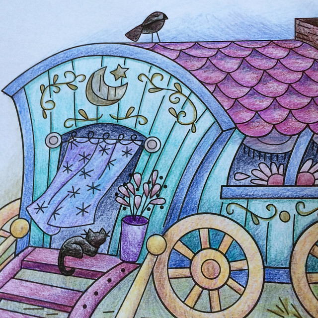 Gypsy wagon coloring page