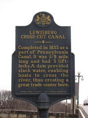 Lewisburg Cross-Cut Canal historic marker