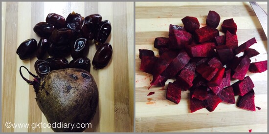 Beetroot Dates Halwa for baby - step 1