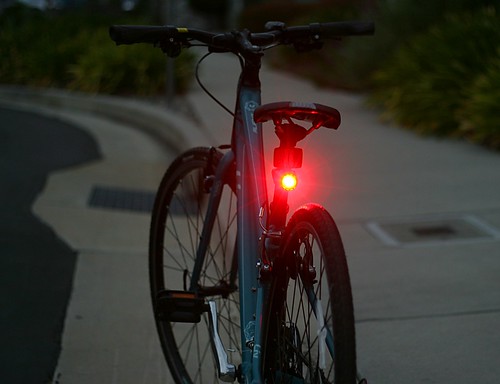 Fortified locking bicycle lights mounted to bike