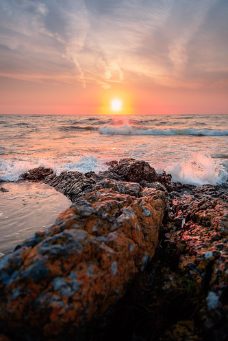 ocean sea rock sunrise canon skåne sweden outdoor vik sverige sten hav soluppgång prästensbadkar 5dsr