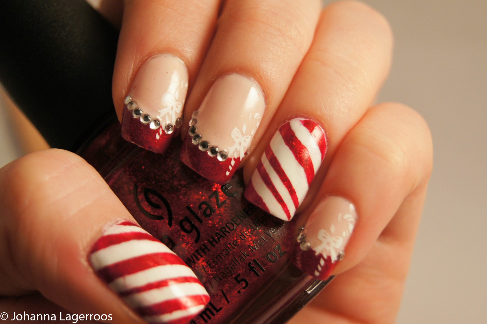 candy cane nails
