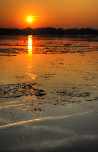 prlekija rivers drava sunset reflection colors