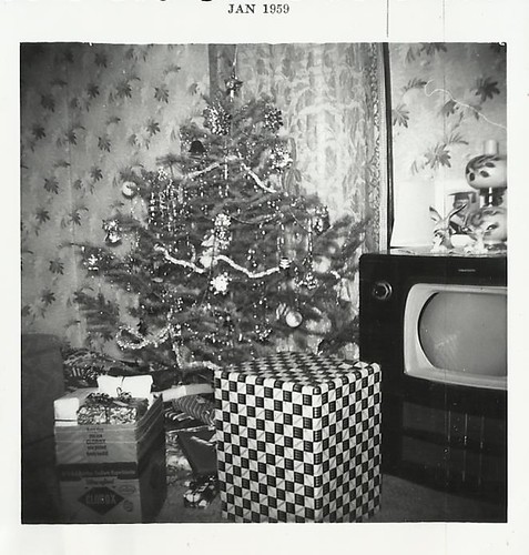 christmas christmastree oldtv oldtelevision christmas1958