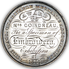 Massachusetts Charitable Mechanic Association Medal reverse