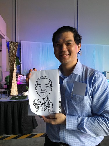 Caricature live sketching for Amgen