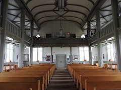 Interior, looking towards the back of church