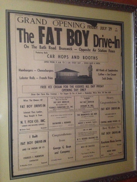 Fat Boy Drive In Brunswick Maine Retro Roadmap Louis I