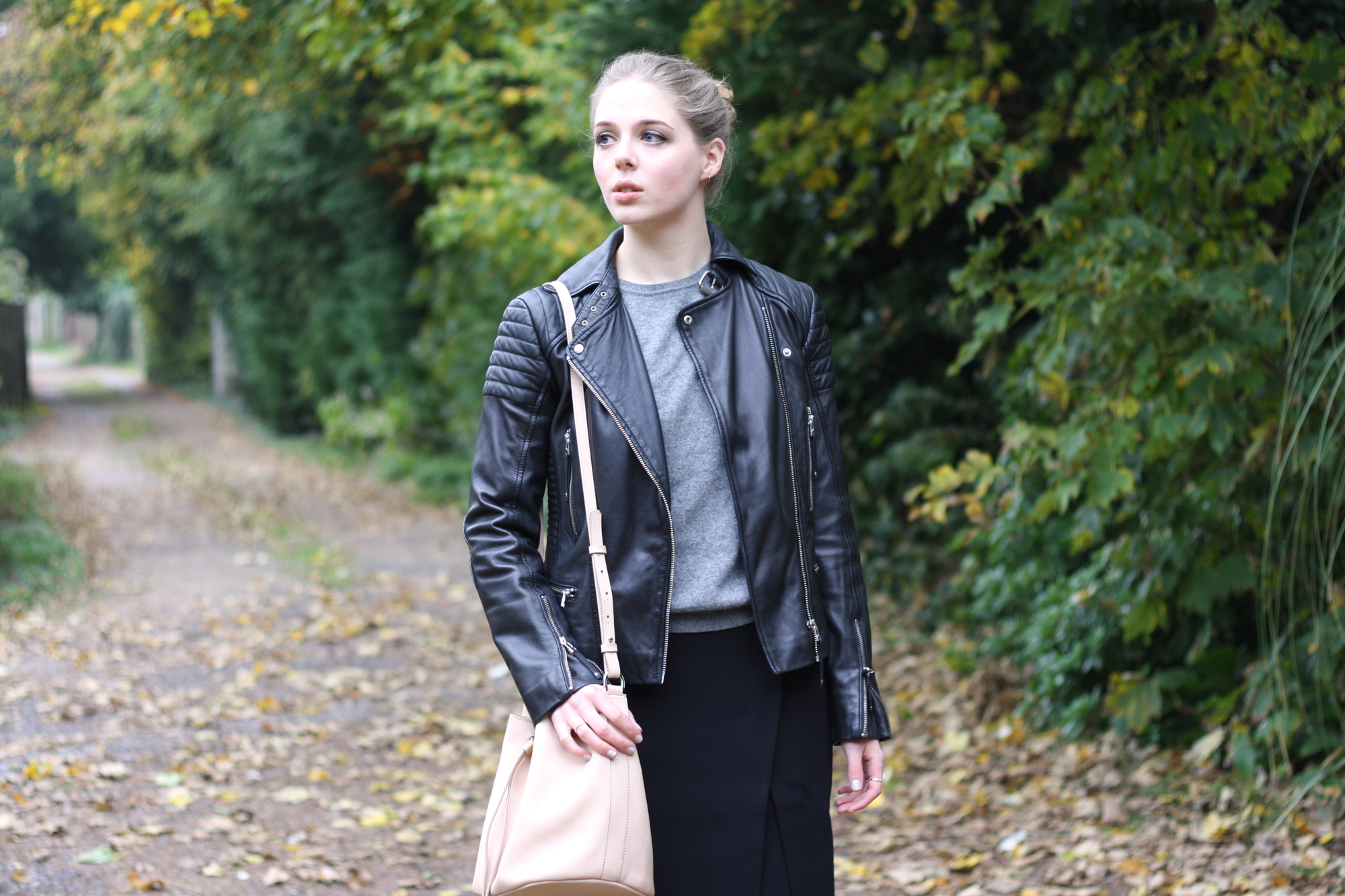 Whistles quilted leather jacket