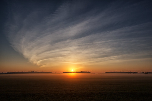 ca sky sun mist ontario canada field fog clouds sunrise farm elmira countryroad cirrus markheine