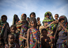 Portrait of an Issa tribe family, Afar region, Yangudi Rassa National Park, Ethiopia