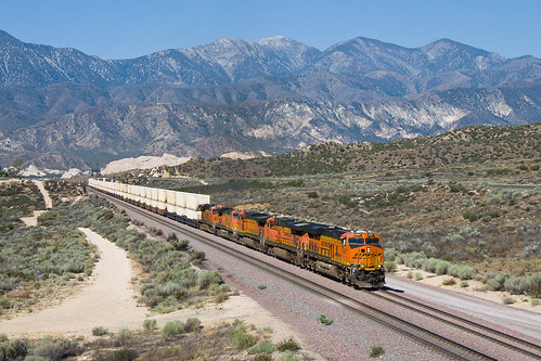 california usa train railway bnsf cajon vlak kalifornie hill582 železnice