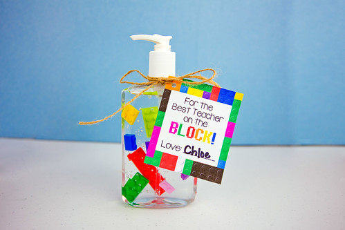 LEGO Hand Sanitizer with Teacher Gift Tag