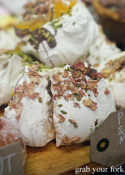 Pistachio, rose and orange meringue by Flour and Stone at Rootstock Sydney 2015