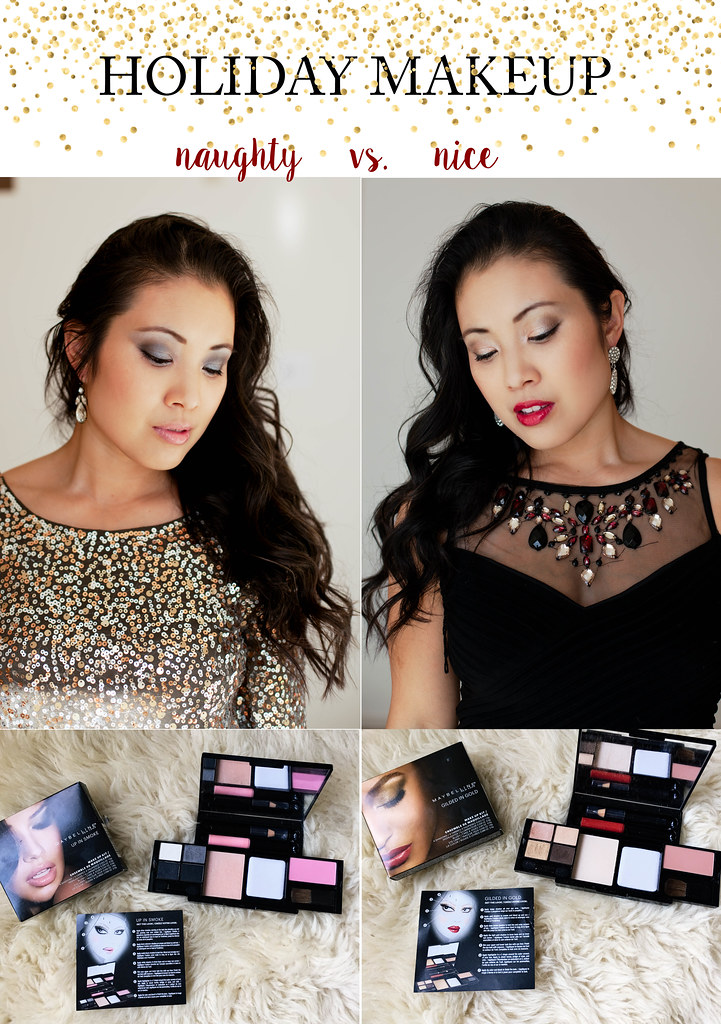 cute & little blog | holiday party makeup look | naught and nice | maybelline all-in-1 makeup palette kit tutorial - Holiday Makeup: Naughty + Nice by Dallas style blogger cute & little