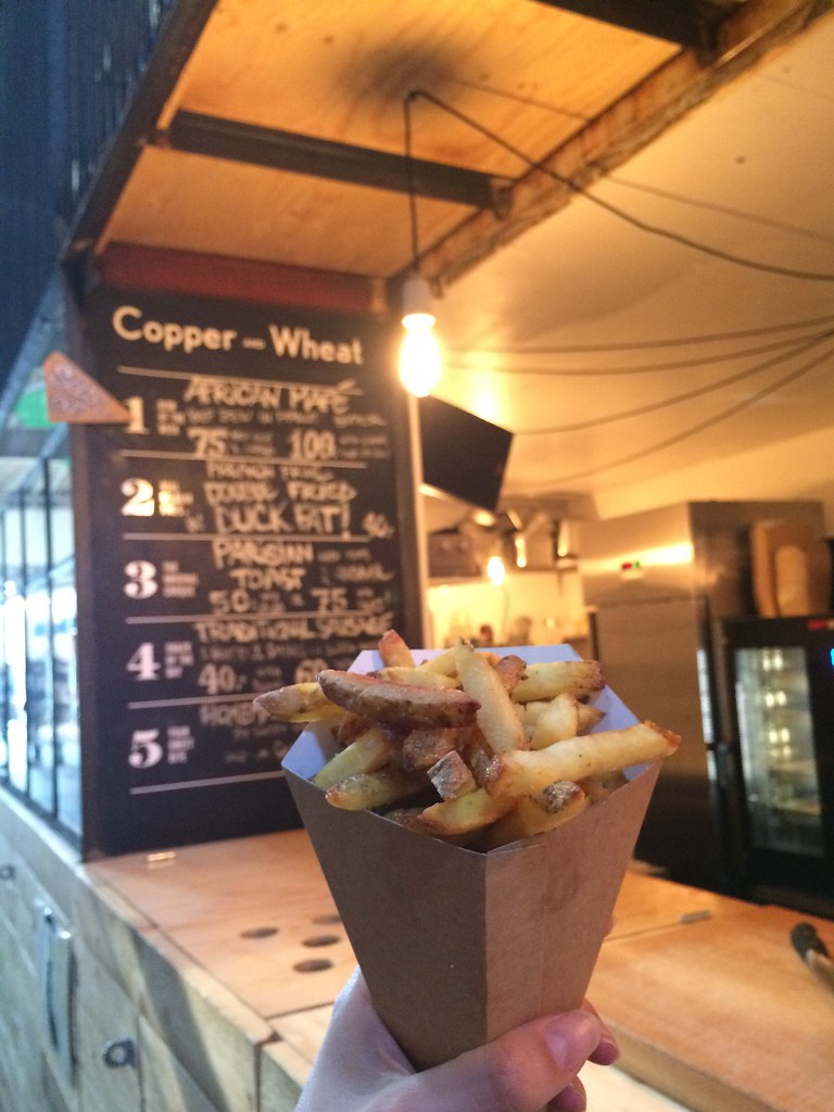 Copenhagen Street Food at Paper Island Copper + Wheat fries double fried in duck fat