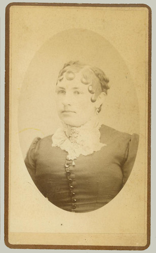 CDV Woman with curls