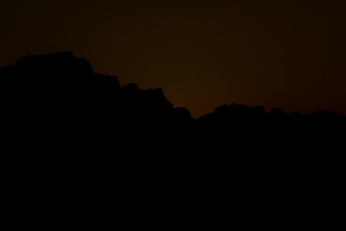 blueflash sunset dark crest skyline orange mountain observatory saintvéran queyras alps france
