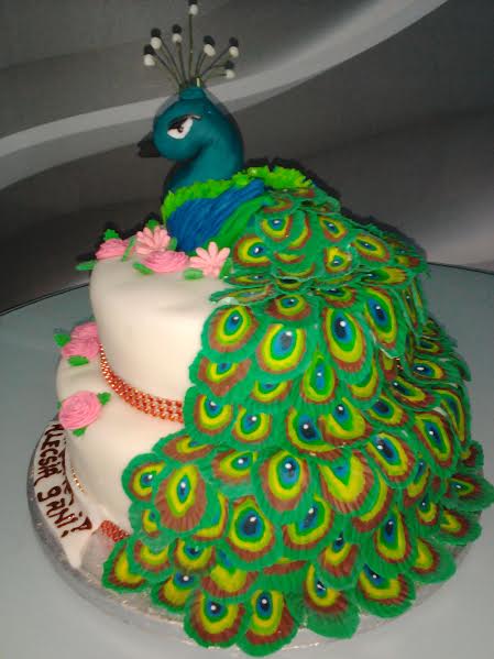 Peacock Cake by Georgiana