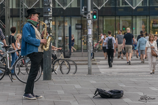 Saxofonista callejero