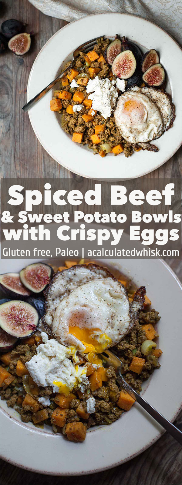 Spiced Beef and Sweet Potato Bowls with Crispy Eggs #30MinuteMondays | acalculatedwhisk.com